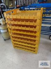 Commercial dishwasher trays