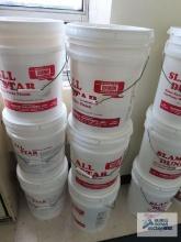 Three 5 gallon All Star gym floor finish. Not all of them are full