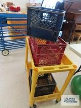 Hall Master roll about shop cart and milk crates