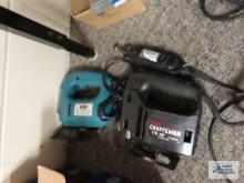 Craftsman jigsaw, Dremel multi-tool, and American Tool Exchange jigsaw