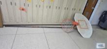 Basketball hoop with pole