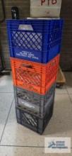 Four plastic crates