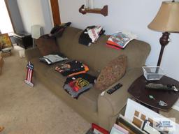 Brown sofa, has some wear
