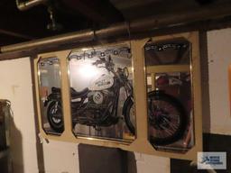 Harley Davidson mirrored wall plaque