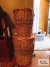 Two wicker hampers