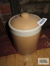 Crock with lid, made in USA