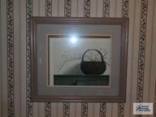 Apple Harvest print by A. Sehring and other basket print