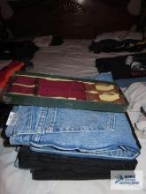 Variety of men's jeans. 36x30. 34x32. 33x32. Includes Christian St John suspenders new in box