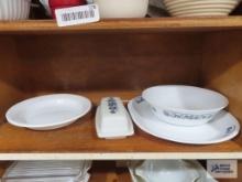 Corelle serving platter, bowl, and butter dish and other Corelle bowl