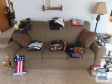 Brown sofa, has some wear