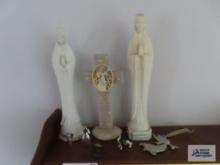 Angel and religious figurines