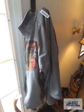 Wolverine flannel jacket, size extra large. Trail Crest zippered sweatshirt, no size.