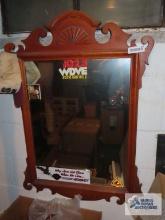Wood framed mirror