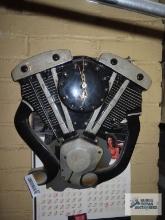 Motorcycle engine plastic clock
