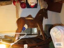 Wooden rocking horse