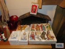 Homeco nativity set with manger