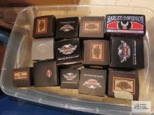 Harley Davidson ornaments in tote