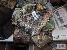 Camo hand size large, shark size large, and extra large hand warmer.