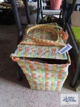 Woven picnic basket was supplies