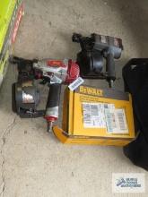 Senco and Max super roofernail guns with nails