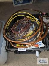 Plumbing and electrical hardware and supplies with copper pipe and wires