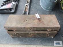 Heavy duty vintage 90 degree angle drill made by Kett with metal toolbox