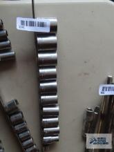 Craftsman 1/2 inch SAE socket set with holder