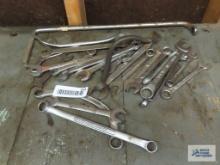 Lot of assorted wrenches and etc