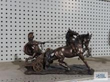Pacific Giftware Roman soldier and chariot figurine