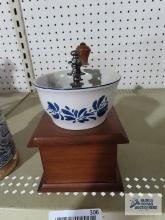 Pottery bowl coffee grinder