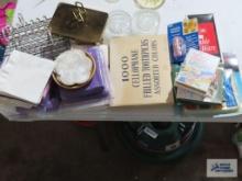 variety of kitchen items including mini forks, cocktail forks, stainless steel cheese and butter