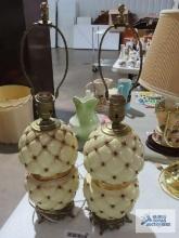 Pair of pineapple lamps