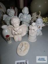 Ceramic angel figurines and etc