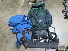 Kelty hiking bag and green hiking bag