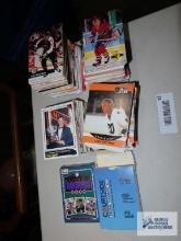 Assorted hockey cards, baseball rookies playing cards and Courtside College flashback set limited