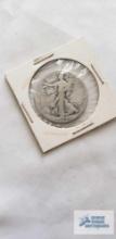 1934 Walking Liberty half dollar coin, marked D