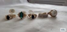Variety of gold plated rings