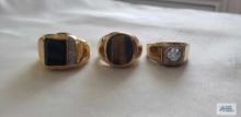 Variety of gold plated rings