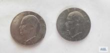 1971 and Bicentennial Eisenhower one dollar coins