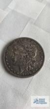 1881 Morgan one dollar coin, marked O