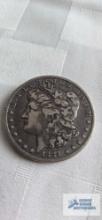 1884 Morgan one dollar coin