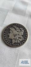 1879 Morgan one dollar coin, marked S