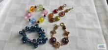 4 costume jewelry bracelets.