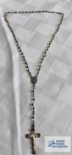 Silver colored rosary, marked 925, 10.9 G.