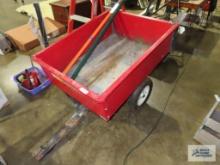 Stambaugh's Turf Power by Agro Fab tilt style pull behind yard trailer, 43" long by 33" wide on