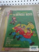 Gold Key comic books: Walt Disney The Beagle Boys, Walt Disney Uncle Scrooge, and The Roadrunner