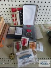 Assorted Army medals including World War II medals
