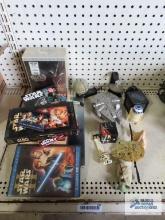 Star Wars VHS tapes, DVDs, and toys