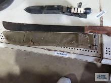 Machete made in Sheffield England and US Army sheath