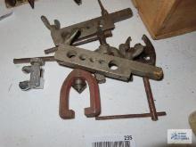 Miniature tubing cutter, flaring tools, and puller